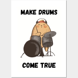 Hamster drums graphic Posters and Art